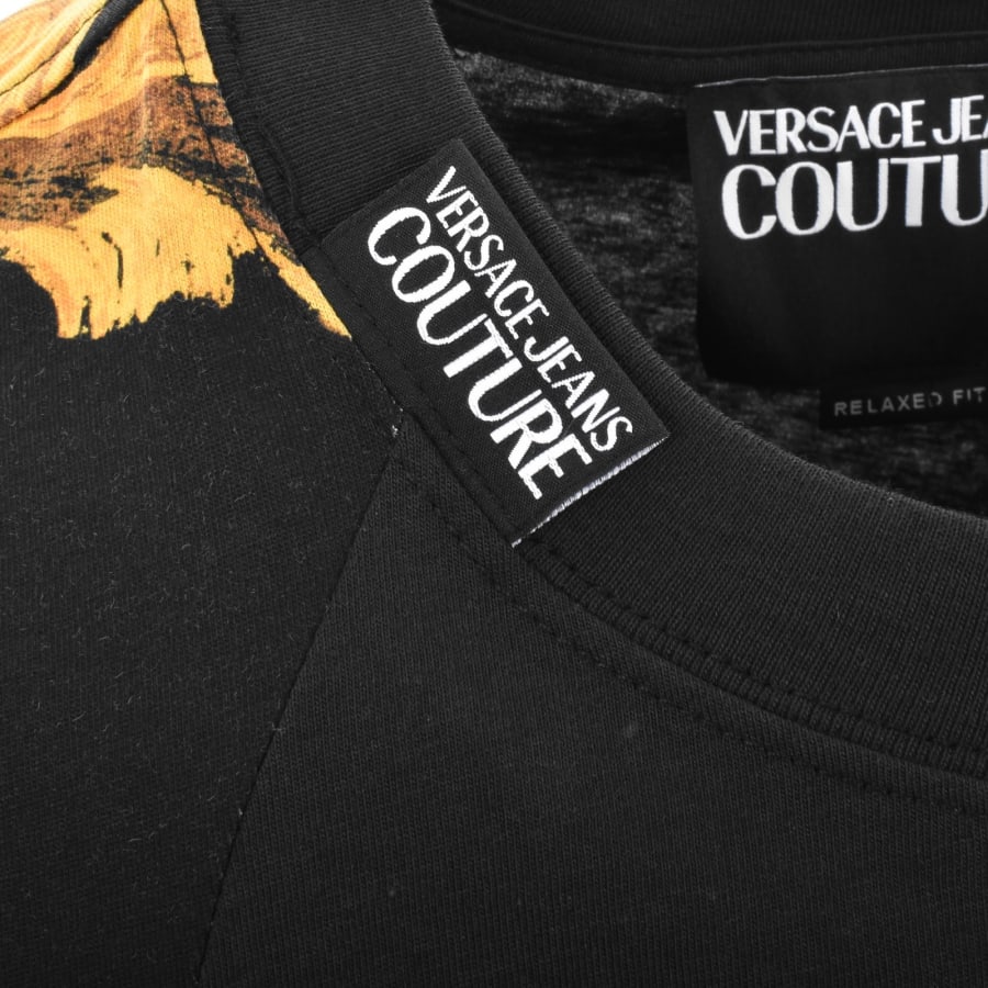 Tシャツ・カットソー VERSACE JEANS COUTURE Men T-shirt Black 78GAH615JS458 G89 Versace Jeans Couture Relaxed Fit T Shirt Black | Mainline